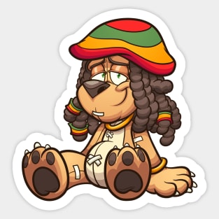 Rastafarian bear Sticker